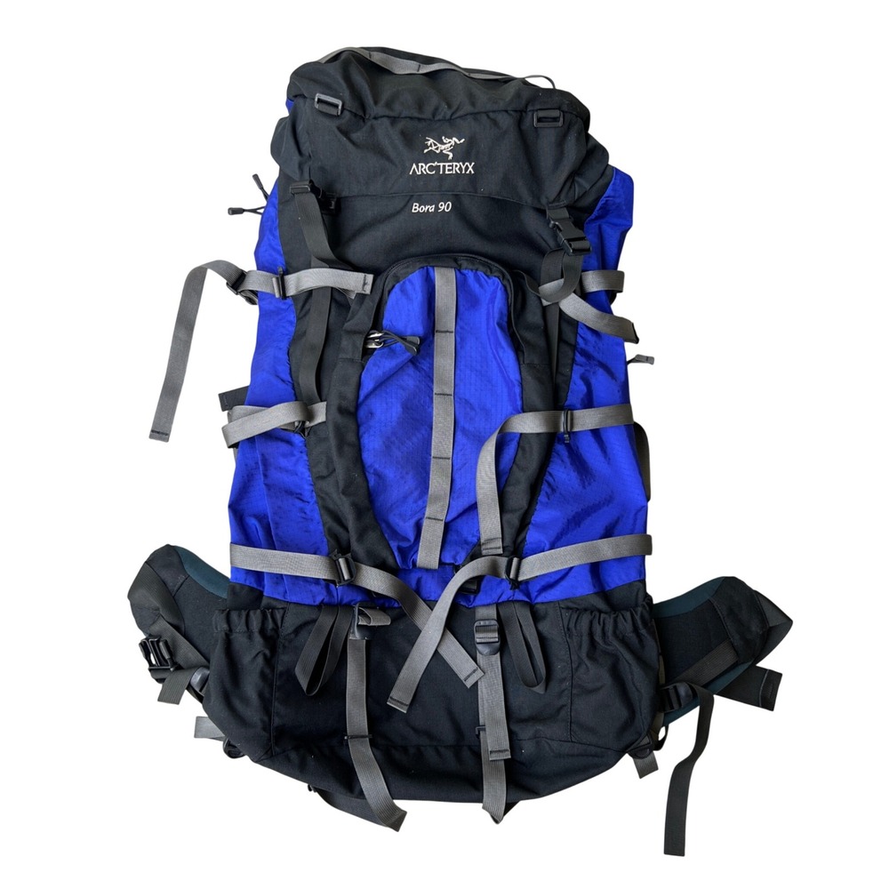 Arcteryx Bora 90 Backpack Blue Black Hiking Expedition Pack Medium M/M